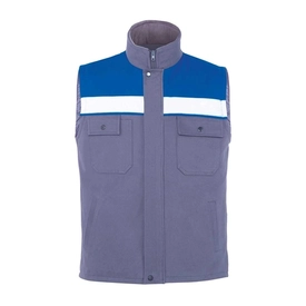 Gabardin Yelek Kışlık Gri - Saks Mavsi