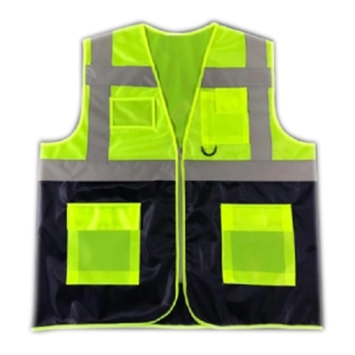 Hi-Vis Eko Mühendis Yelek Neon Sarı - Lacivert